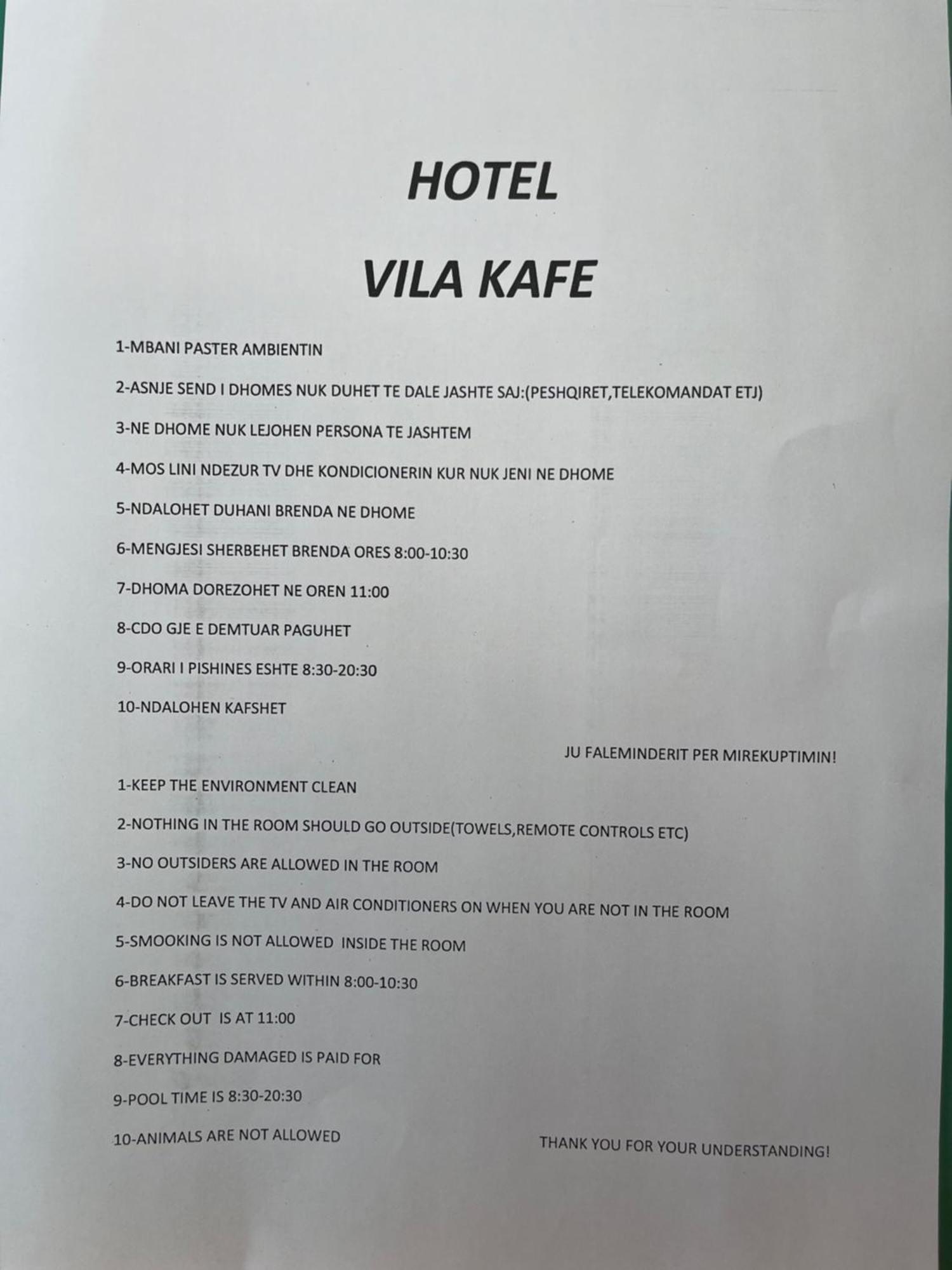 Hotel Vila Kafe Lukovë Exteriér fotografie